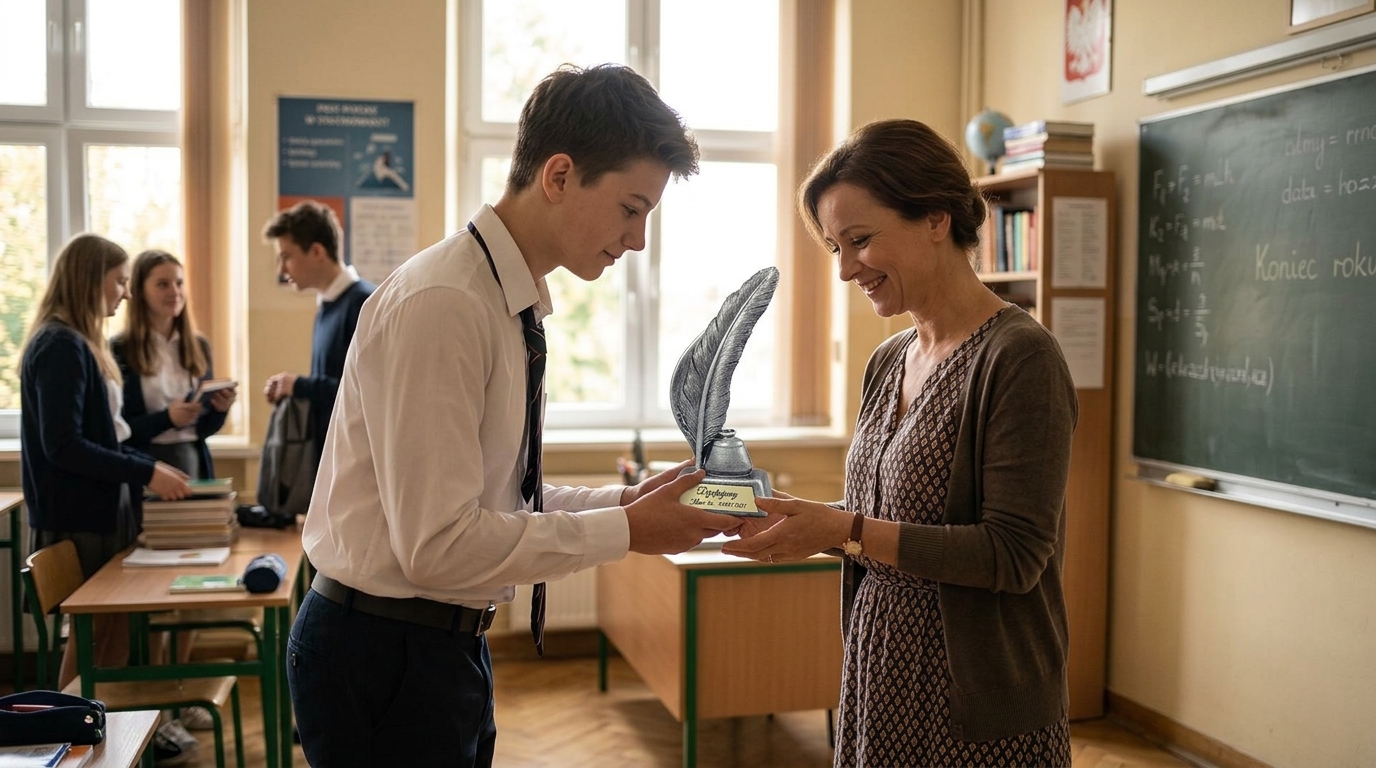 Wyjątkowe podziękowania dla nauczycieli: statuetki, dyplomy i prezenty z klasą
